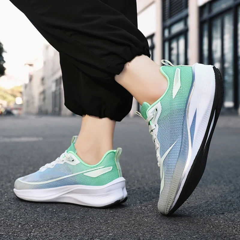 Shockproof Running Single Net Sports Shoes, Summer Professional Racing Couple Student Ultra Light Sports Training Shoes35-44