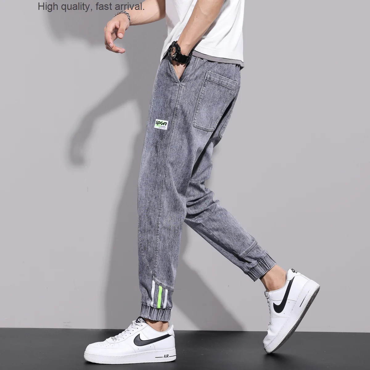 Brand Autumn Trendy New Jeans Men's Trendy Loose Large Size Ankle-Length Men's Pants Overalls Harem Trousers jeans