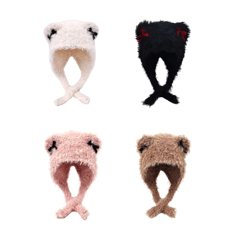 

Big Eared warm Hat for Kids Warm & Stylish Kids Earflap Hat Fashionable Big Eared Knit Hat for Skiing Camping Hiking W3JF