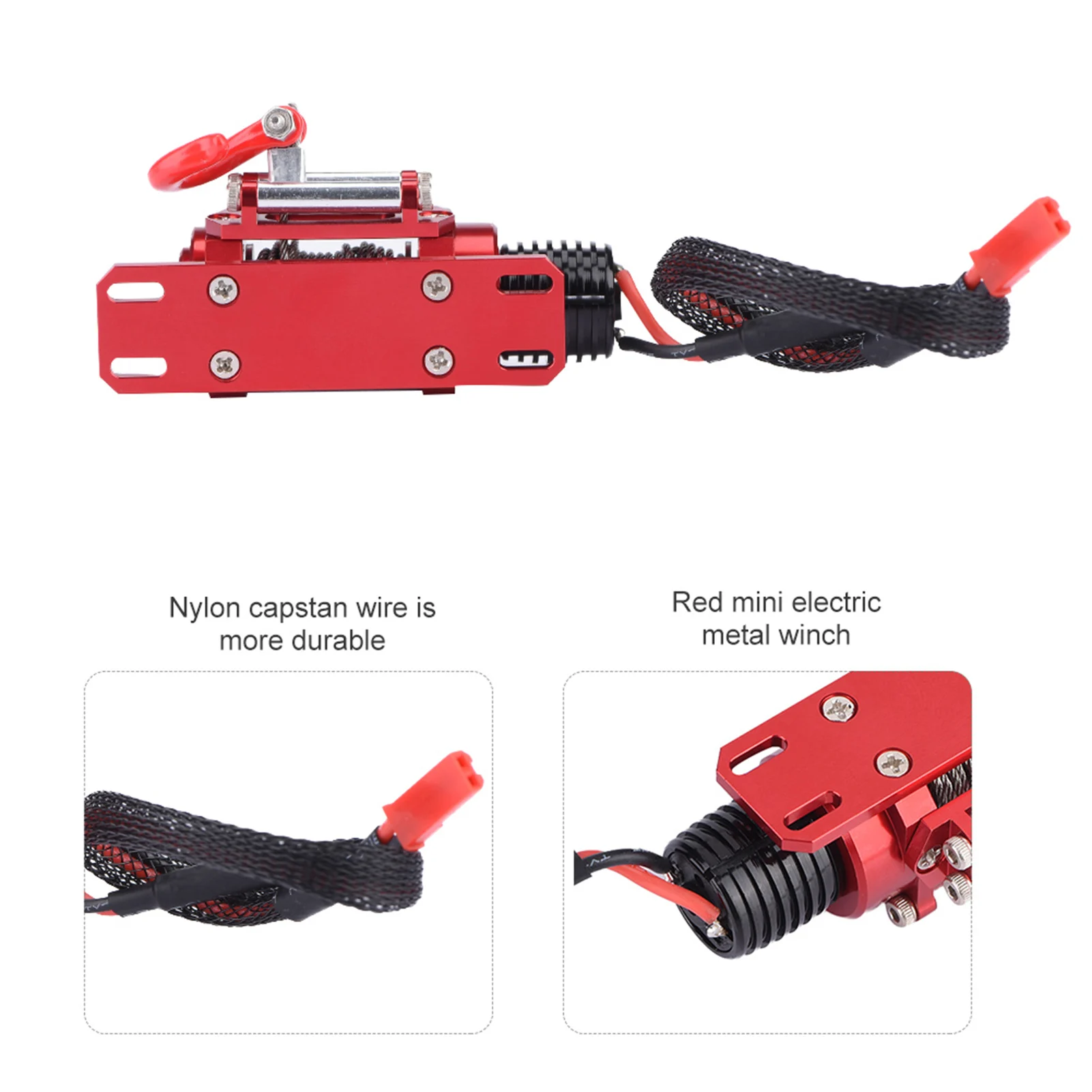 1:10 RC الزاحف تسلق السيارات ونش معدني كهربائي ل SCX10 D90 D110 TF2 KM2 RC ونش السيارة RC ونش معدني ل RC #6