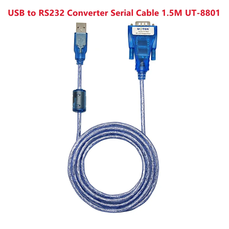 

Industrial Grade USB2.0 to RS232 Male DB9 9Pin COM Serial Cable Converter with ESD Protection FTDI FT232 Chip 1.5M UTEK UT-8801