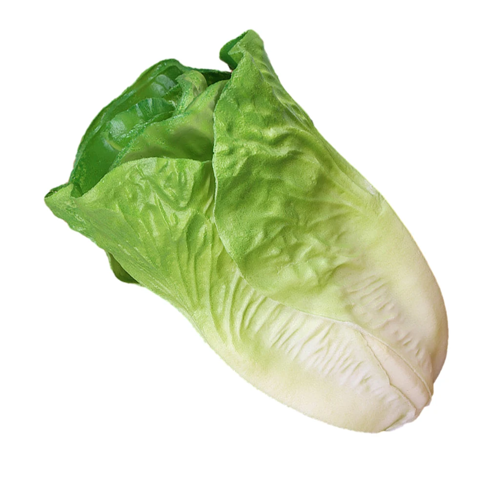 

Faux Lettuce Artificial Vegetable Decorations Simulation Vegetables Showcase Props Pu Material Lifelike Design Non Fading Color