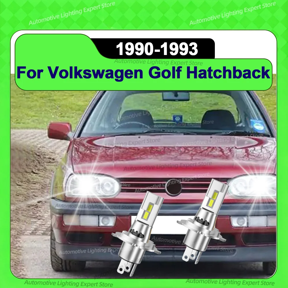 

2 шт. автомобильная светодиодная лампа для фар Mini Turbo 6000K лампа для Volkswagen Golf Hatchback 1990 1991 1992 1993