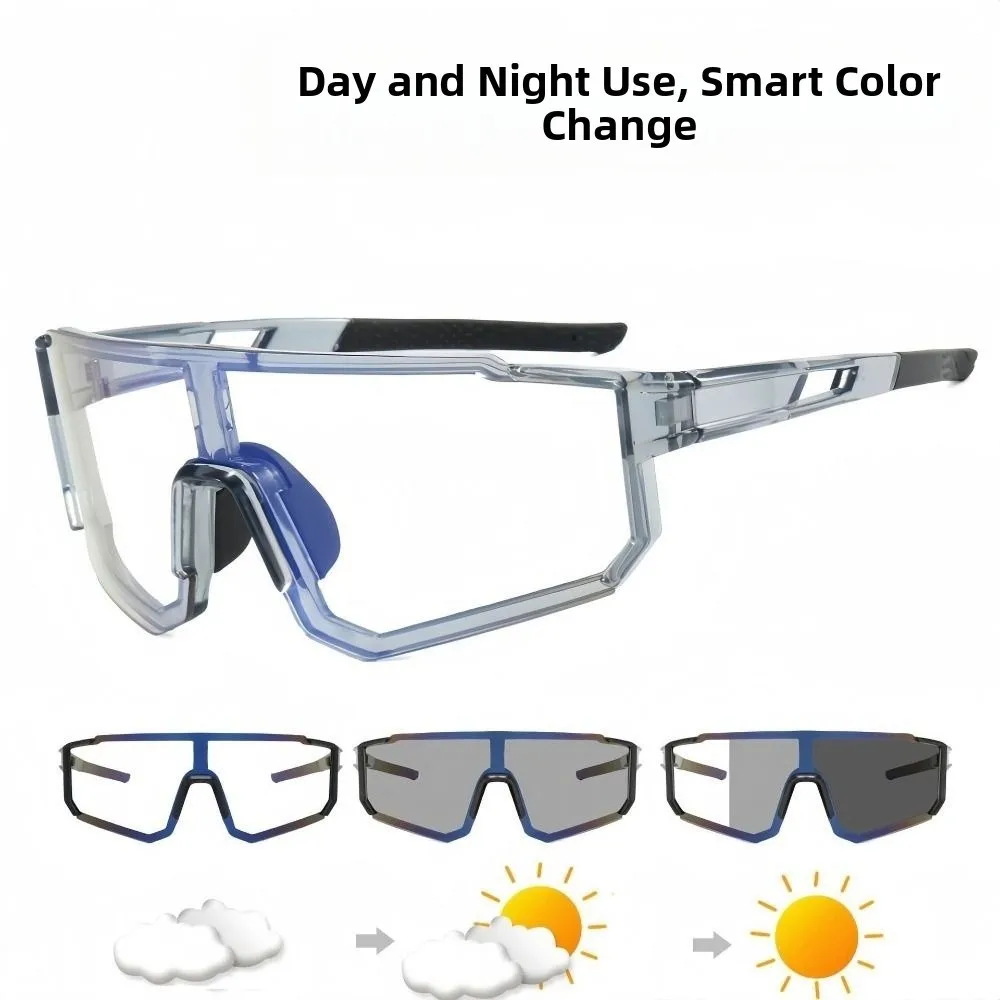 

Photochromic Cycling Sunglasses UV Sandproof Eye Protector Outdoor Sport Goggle Popular Punk Dual Purpose Windproof Glasses