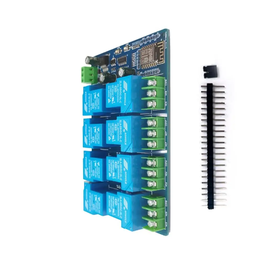 I/O Ports 30A Relay Module DC7-28/DC5V Power Supply 8 Way ESP8266 WIFI Relay Module ESP-12F WIFI Development Board for Arduino