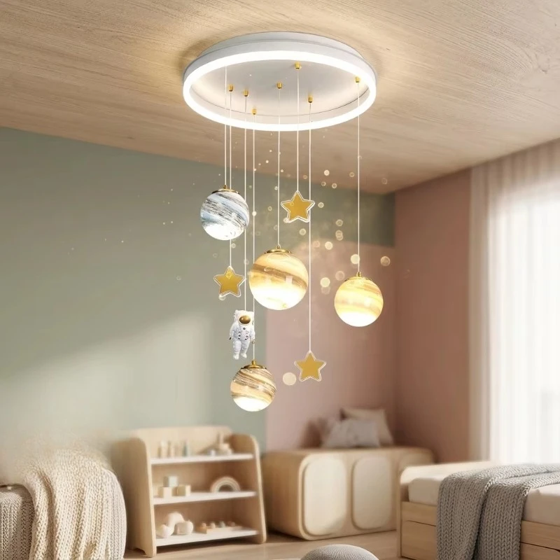 Modern Star Room Bedroom Space Planet Chandelier Children's Room Chandelier