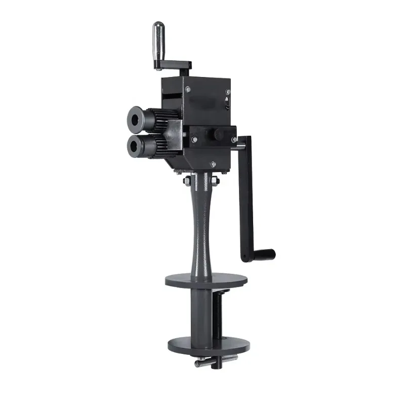 Manual rotation edge curling and edge beveling machine - Metal sheet circular rolling and reinforcement tool