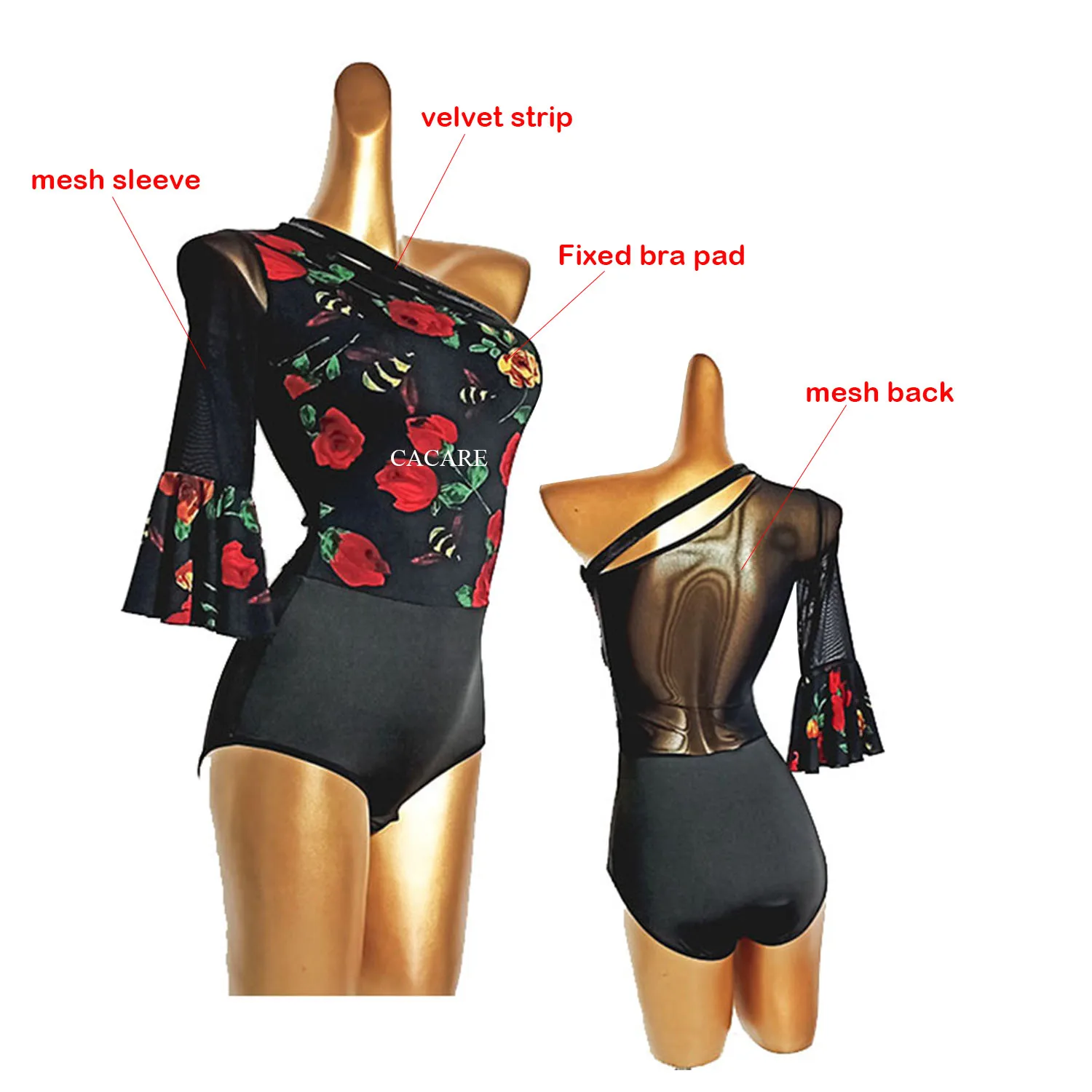 Dancewear Women Tops Bodysuit for Latin Ballroom Modern Dance Dresses Waltz Dance Dresses Standard Flamenco Wear Costume 1182