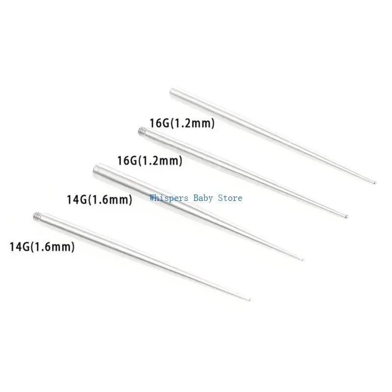 

U90E Stainless Steel Ear Gauges Stretching Plugs Tapers Insertion Pin for Ear Nose