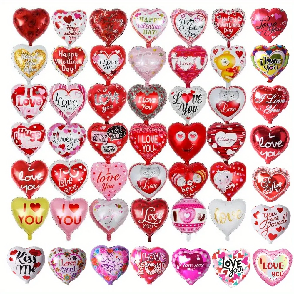 

5/10pcs Heart Balloons Wedding Valentine's Days I Love You Aluminium Foil Helium Balloon Wedding Decoration Globos