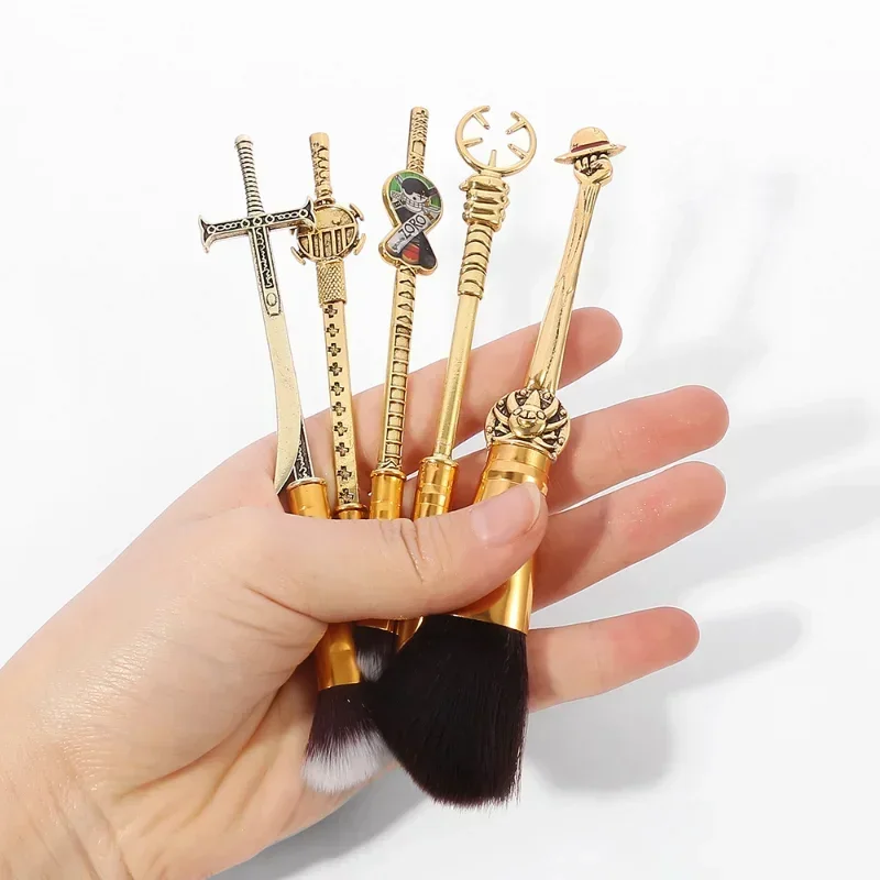 One Piece Makeup Brushes Set Cosplay Luffy Blush Nose Eye Shadow Eyebrow Brush Figures Zoro Ghost Cosmetic Prop Gift