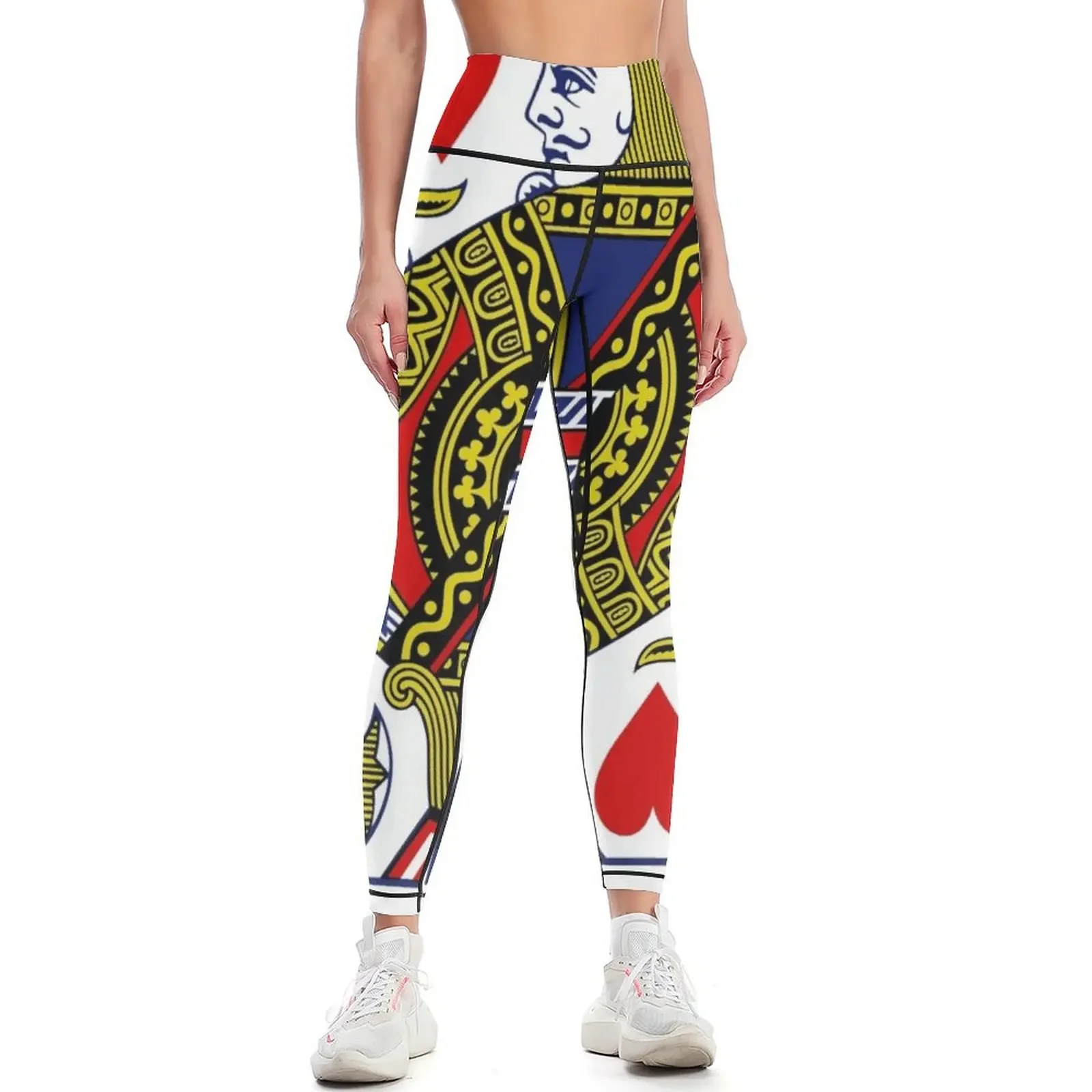 

Jack of Hearts Playing Card Leggings Sweatpants exercise clothing for workout clothes for gym sportswear woman Womens Leggings