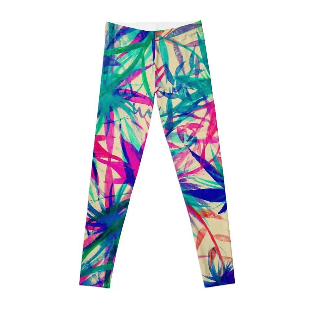 

Tropical Jungle - a watercolor painting Leggings push up tights for harem pants Womens Leggings