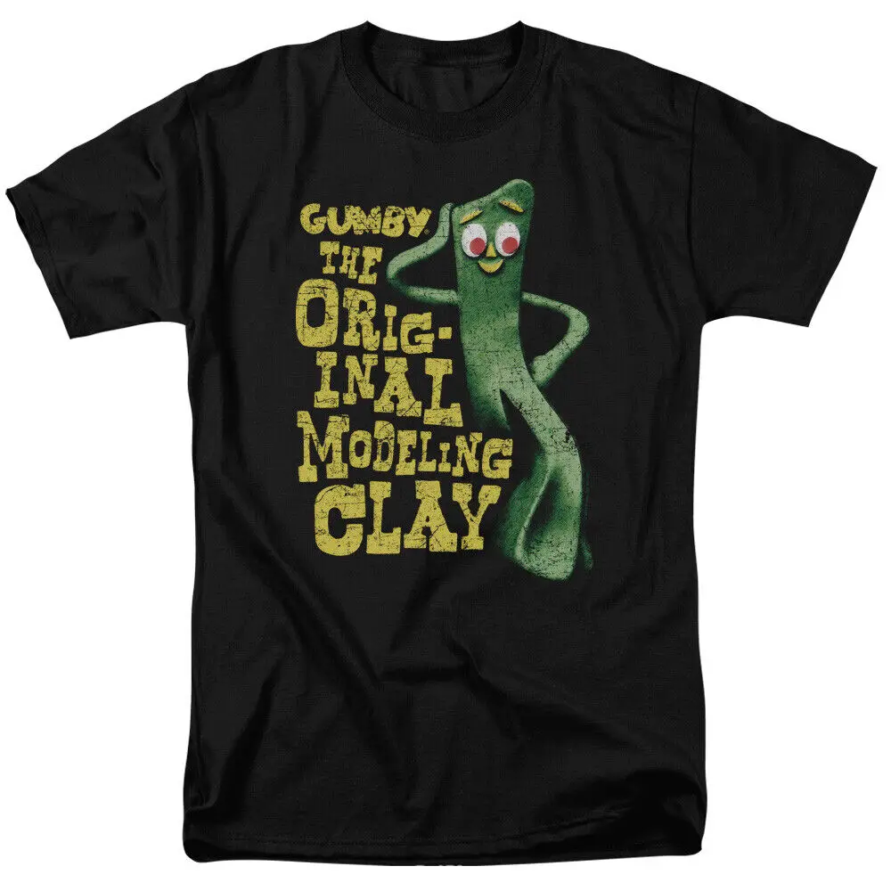 Gumby So Punny Logo T Shirt Mens Licensed Original Modeling Clay TV Show Black