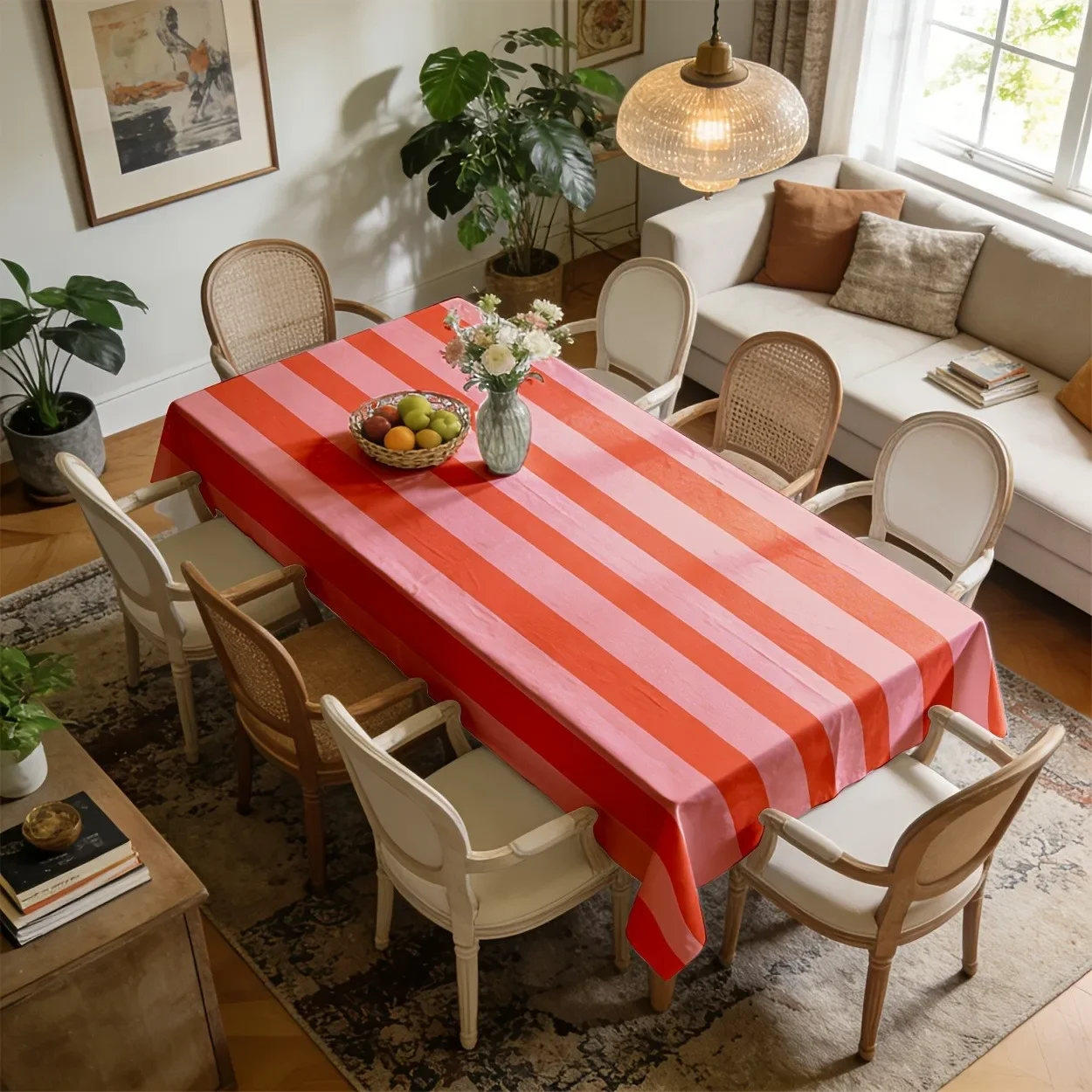 Tablecloth Suitable for indoor and outdoor festive party decorations, such as Valentine's Day, Carnival, and Easter.xzj