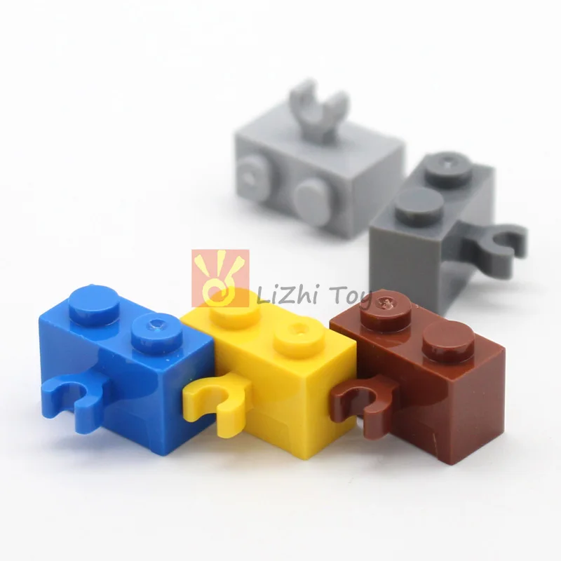 

50pcs MOC Parts 30237 Brick, Modified 1x2 with Vertical Grip Classic Piece Creative Building Blocks Toy Accessory