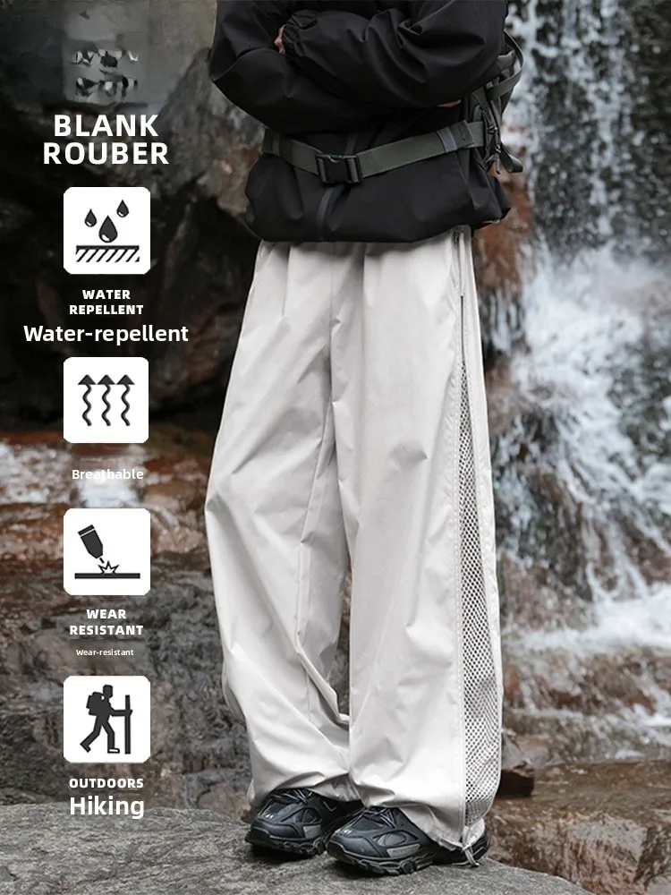 

Wassup Happy Men's Outdoor Functional Fce Straight Leg Trousers Autumn Winter Faion Loose Versatile Long Pants