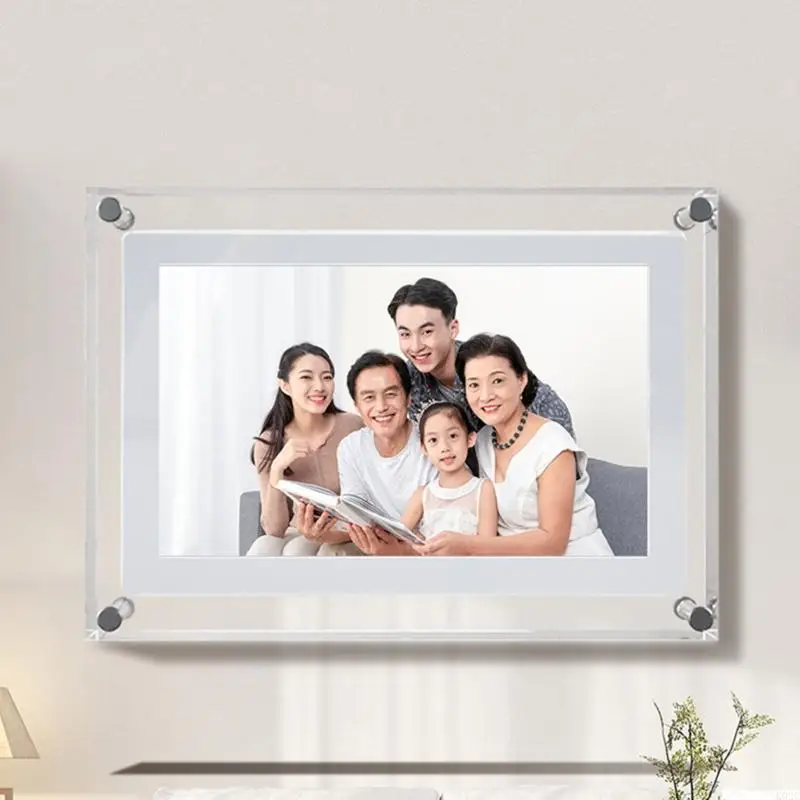 

Clear Acrylic Digital Photo Frame Screen Electronic Picture Viewer USB Charging K92C