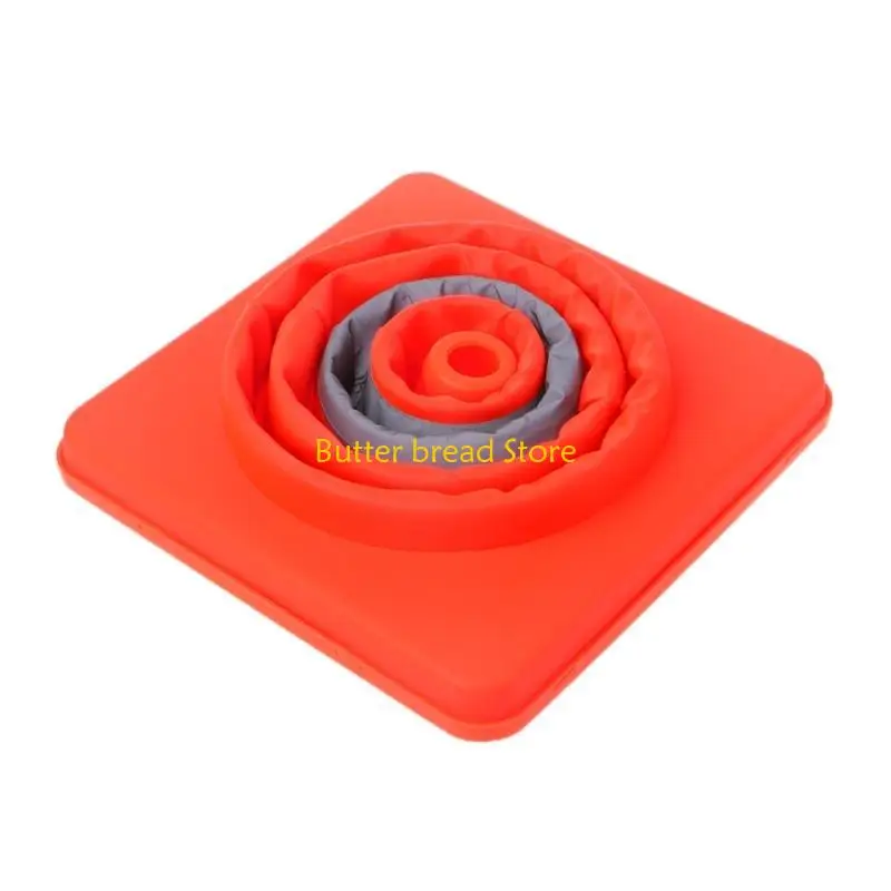 W89C 42cm Folding Road Safety Warning Sign Cone Reflective Tape
