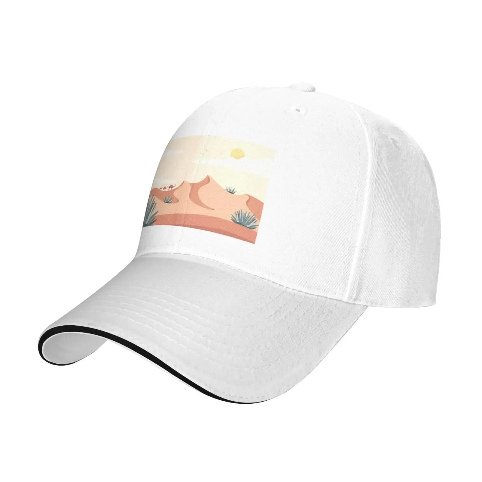 Desert with Camel Landscape Baseball Cap Women Men Hats Adjustable Truckers Sun Hat Golf Caps