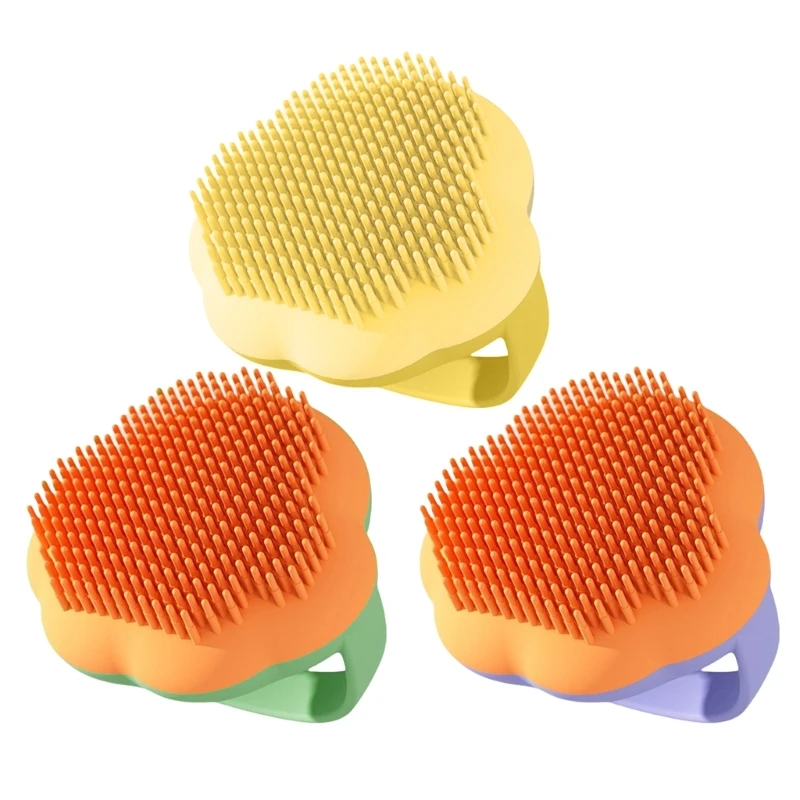 Soothing Infant Bath Scrubber Soft Silicone Paws Brush Easy to Hold Baby Bath Brush Upgrades for Comfortable Cleansing