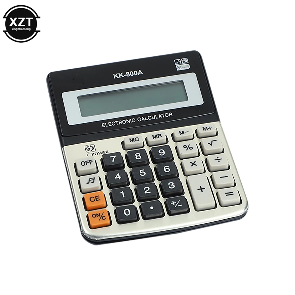 1pc Portable Small Desktop Office Financial Calculator 8-digit Electronic Calculator with Sound Learning Office Supplies