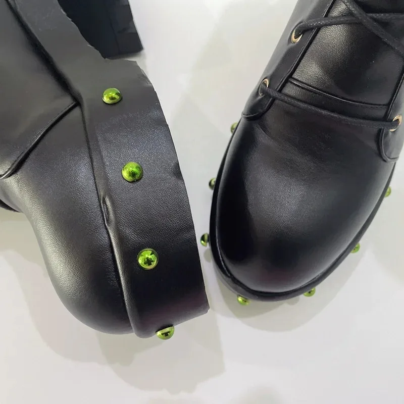 2025 11 نيكول ديمارا لعبة Zenless منطقة صفر الأسود بولي Leather الأحذية الجلدية النساء الرجال هالوين حفلة تأثيري أحذية مخصصة