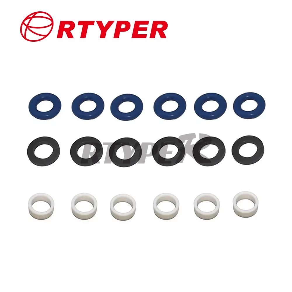6set GDI Fuel Injector Repair Seal Kits PTFE 06E998907 06E998907F For VW Audi A4 A5 A6 A8 Q7 Touareg 2.8L 3.2L V6 V8 06E998907G
