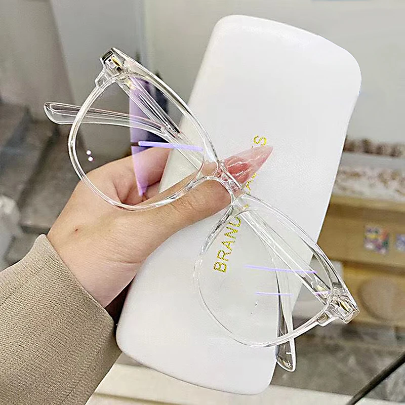 3 Pcs/Set Transparent Computer Glasses Frame Women Men Anti Blue Light Round Eyewear Blocking Glasses Optical Spectacle Eyeglass