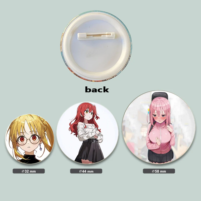 Anime Bocchi The Rock Tinplate lembut tombol pin kartun ikon bros pakaian dekorasi kreatif lencana Lapel pin perhiasan hadiah