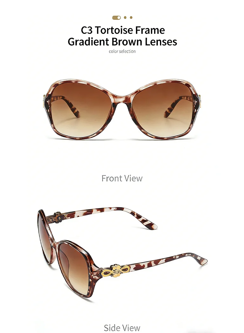 Neue grenzüberschreitende High-End-Sonnenbrille mit großem Rahmen zum Abnehmen im koreanischen Stil, trendige und modische Instagram-Sonnenbrille mit Sonnenschutz 2610 – Detail 12