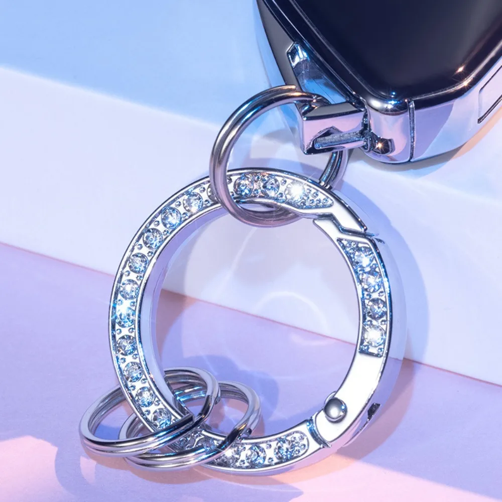 Fashion Zinc Alloy Drill Ring Key Chain Detachable Key Accessories Car KeyChain Gift Horseshoe Buckle Bag Pendant Men Women Girl