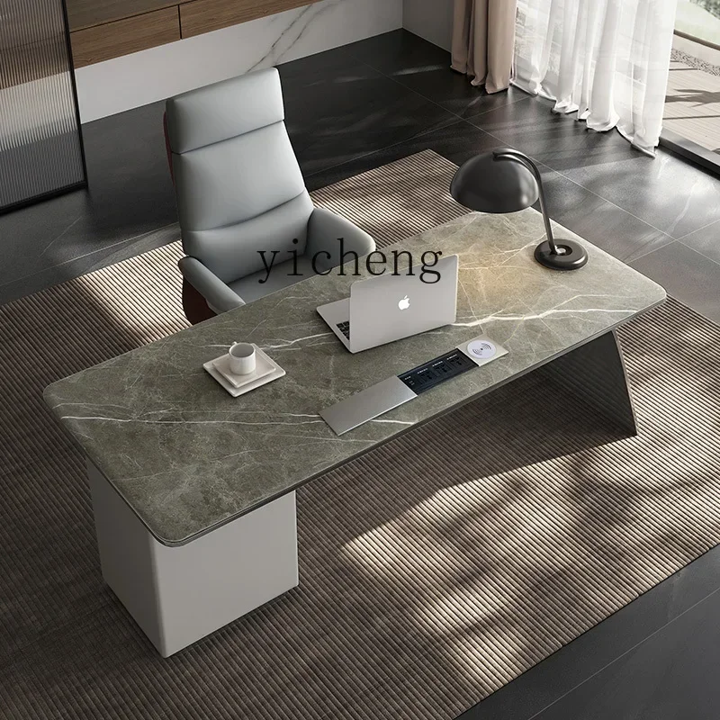 

H19- light luxury modern home desk Italian minimalist computer desk study boss desk