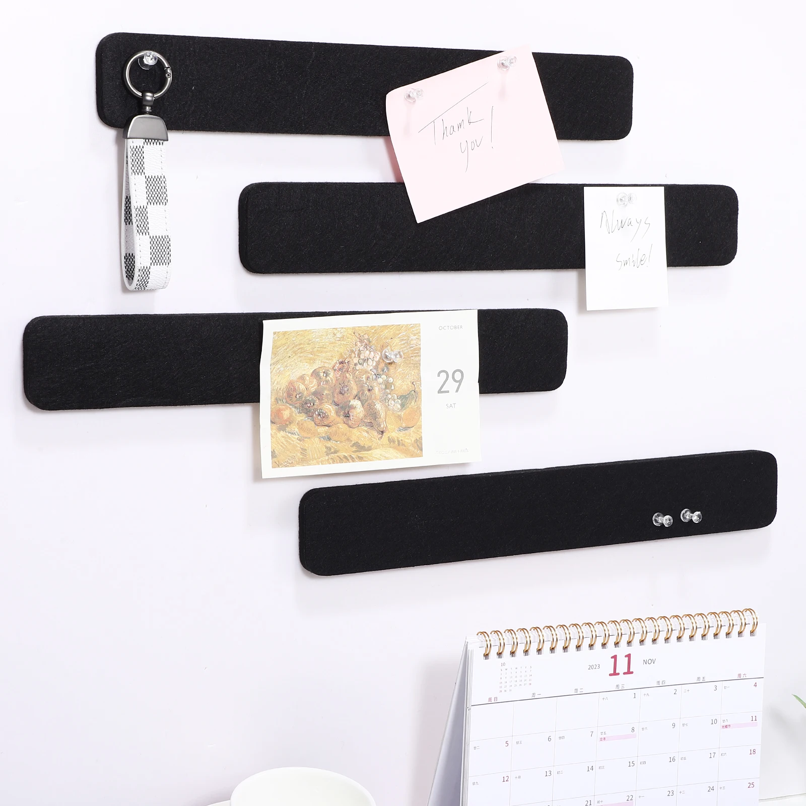 8 قطعة شرائط اللباد ذاتية اللصق Cuttable رسالة المجلس لمكتب الفصول الدراسية جدار مذكرة عرض لوحة إبرية البلاط نشرة شريط الشريط #4