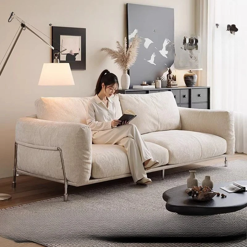 2026 new Hammer inline sofa antique Bauhaus retro sofa living room small apartment fabric chenille