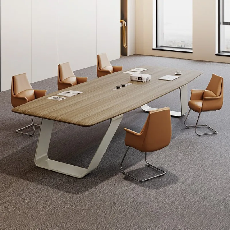 Conference table Simple modern long table Conference room desk Large multi-person training Negotiation Office furnit