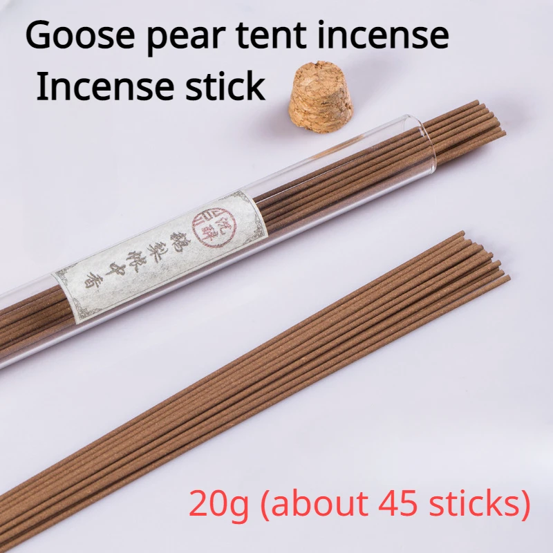 20g Incense Stick Blending Pure Handmade Goose Pear Tent Incense Home Buddhist Hall Indoor Office Bedroom Calm and Remove Smell