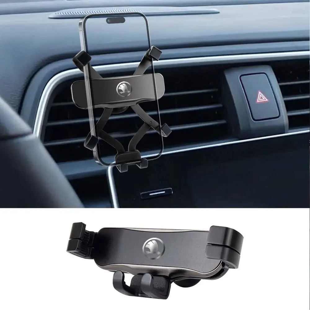 Car Phone Holder Universal Mobile Air Vent Clip GPS Support Bracket For Skoda S Fabia Rapid Superb Octavia A5 2 Kodiaq Scala VRS