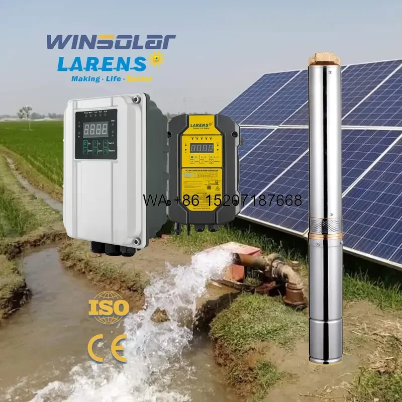 Wmwmnu DC Submersible Solar Water Pump 4 Inch Plastic Impeller for Agriculture Irrigation