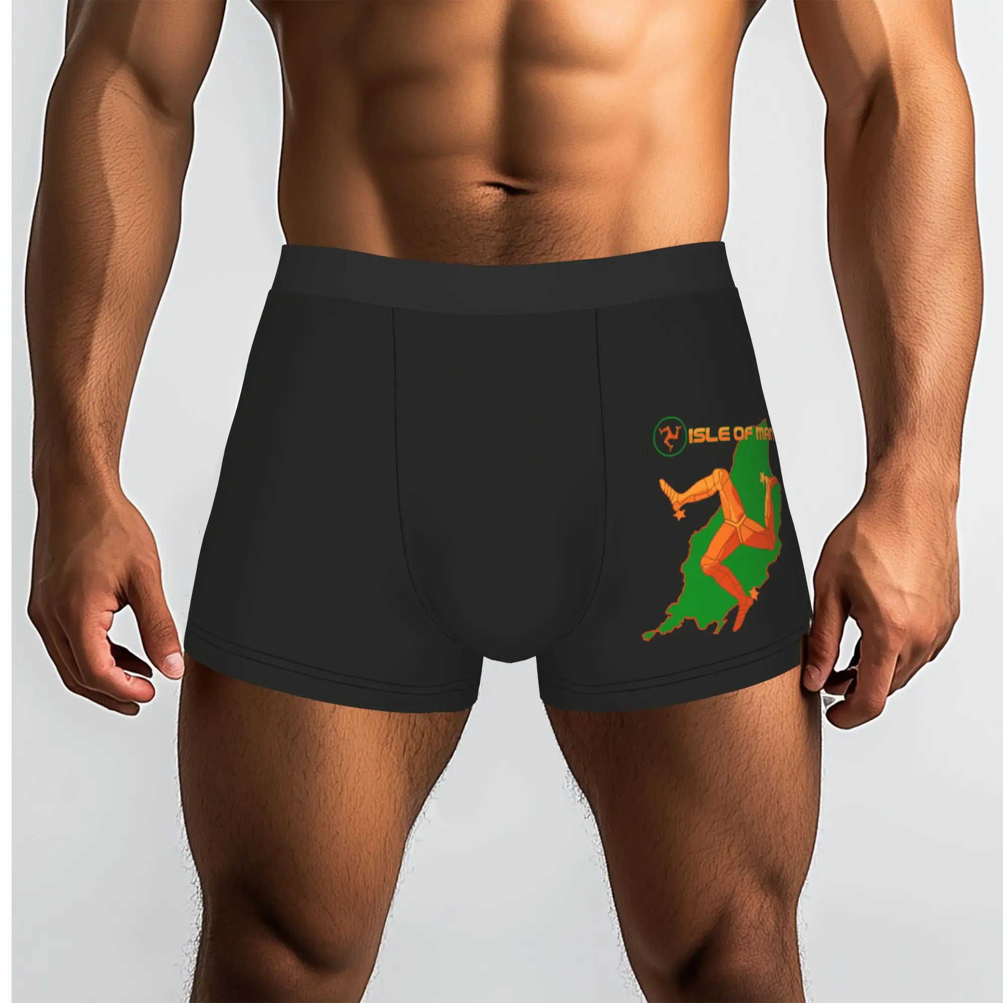 Custom Isle of Man Underwear Men Print  Boxer Briefs Shorts Panties Breathable Underpants