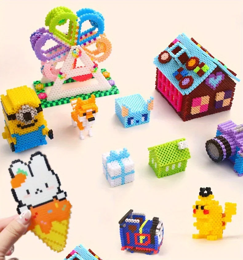 2000 ST/5 MM Zekering Kralen Pixel Puzzel Smelten Kralen Gemengde Kleur Hama Kralen Hoge Kwaliteit Diy Nail Plaat aanvullende OPP Zak