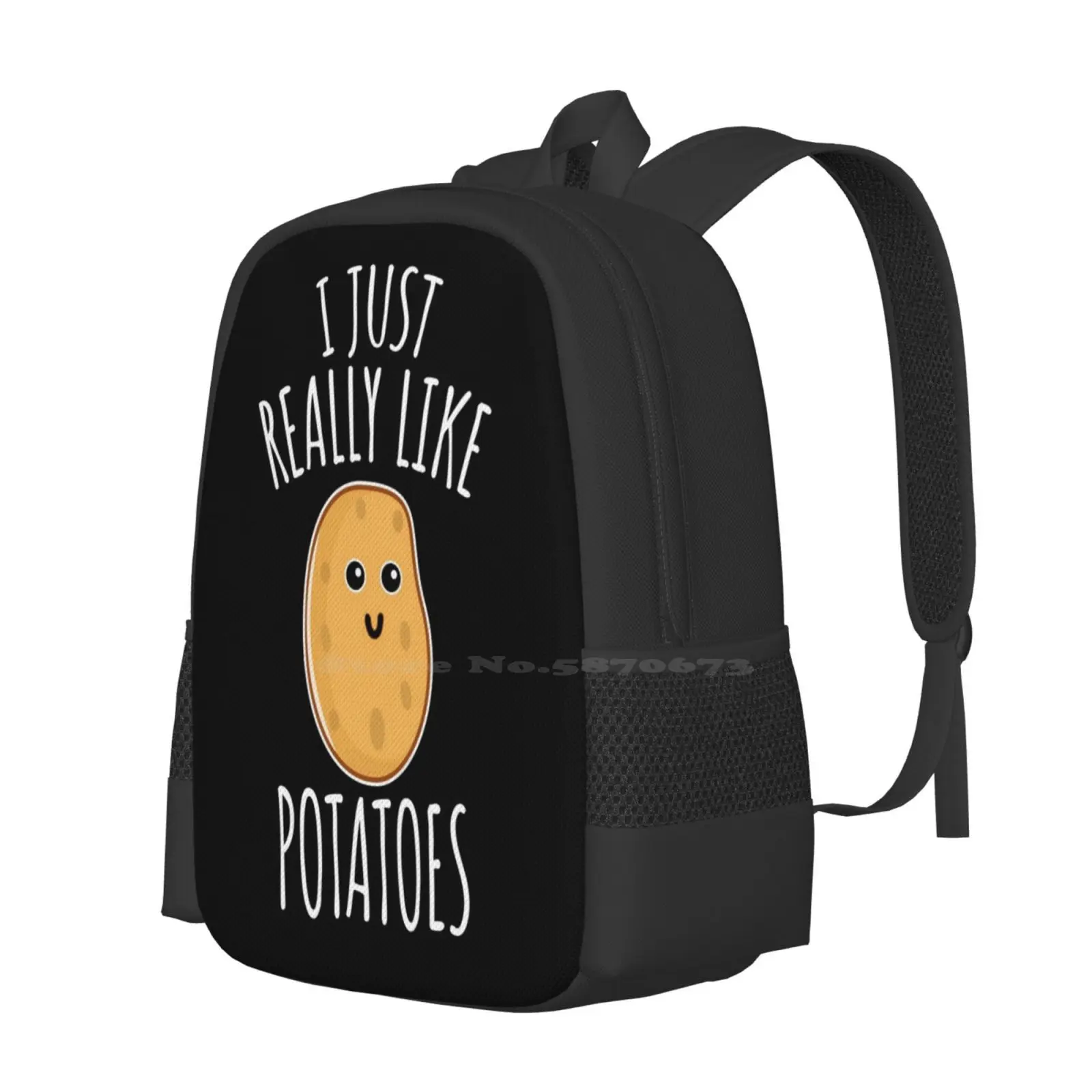 Mochila De Batata Engraçada, Eu só gosto de batatas, Sacos de moda, Sofá, Carboidratos preguiçosos, Eu amo você, Presente, Venda quente