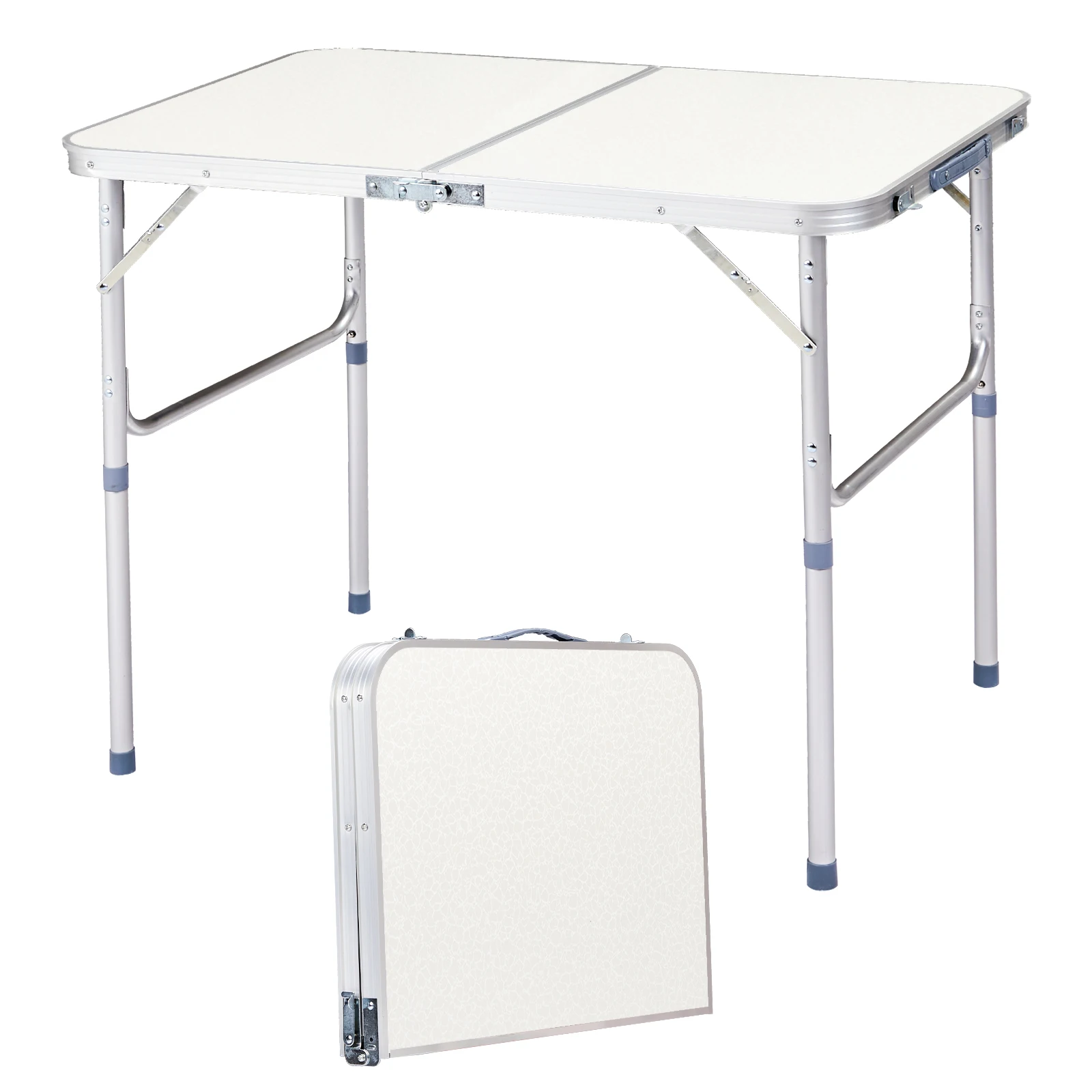 

90 x 60 x 70cm Home Use Aluminum Alloy Folding Table White