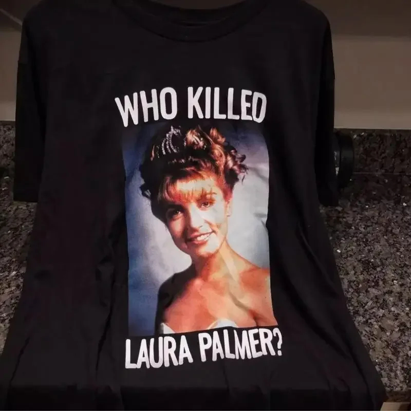 Twin Peaks Laura Palmer 90s Black T shirt Retro style tee S 5XL