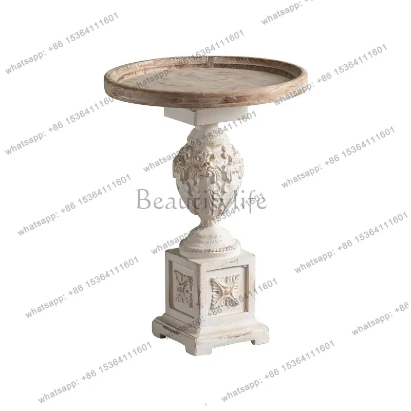 Mesa de Centro Redonda para Sala de Estar, Decoração de Cozinha, Mesa de Café para Sala de Jantar, Mesa de Centro para Exterior, Móveis para Sala