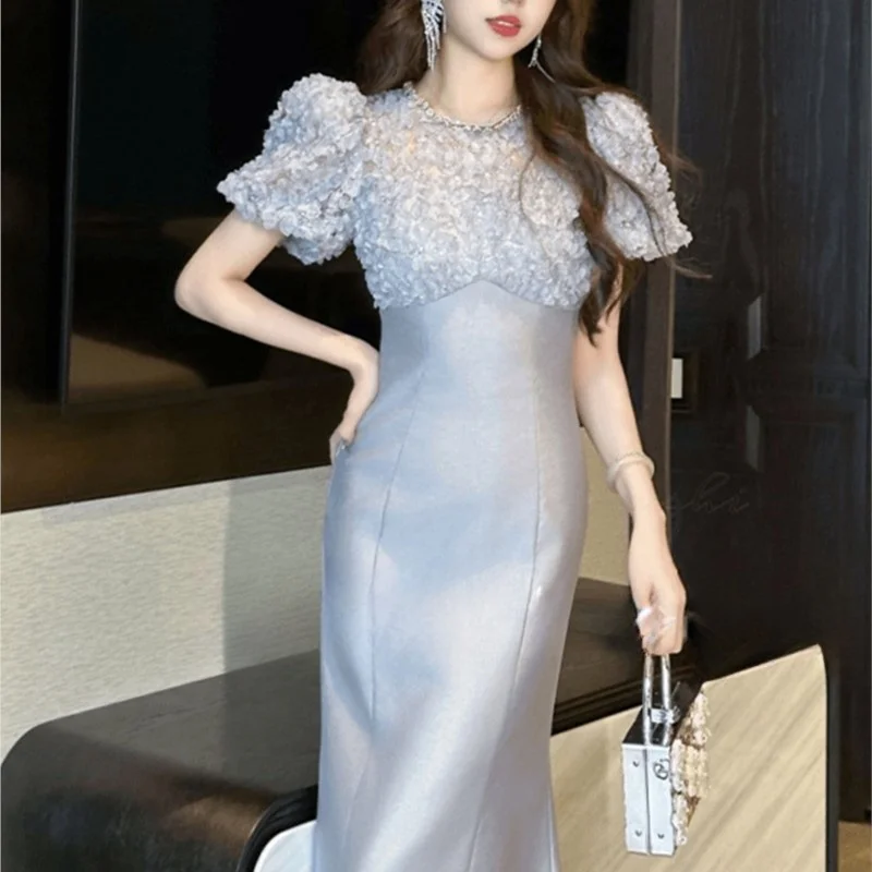 Elegant atmosphere new niche design light luxury banquet dress