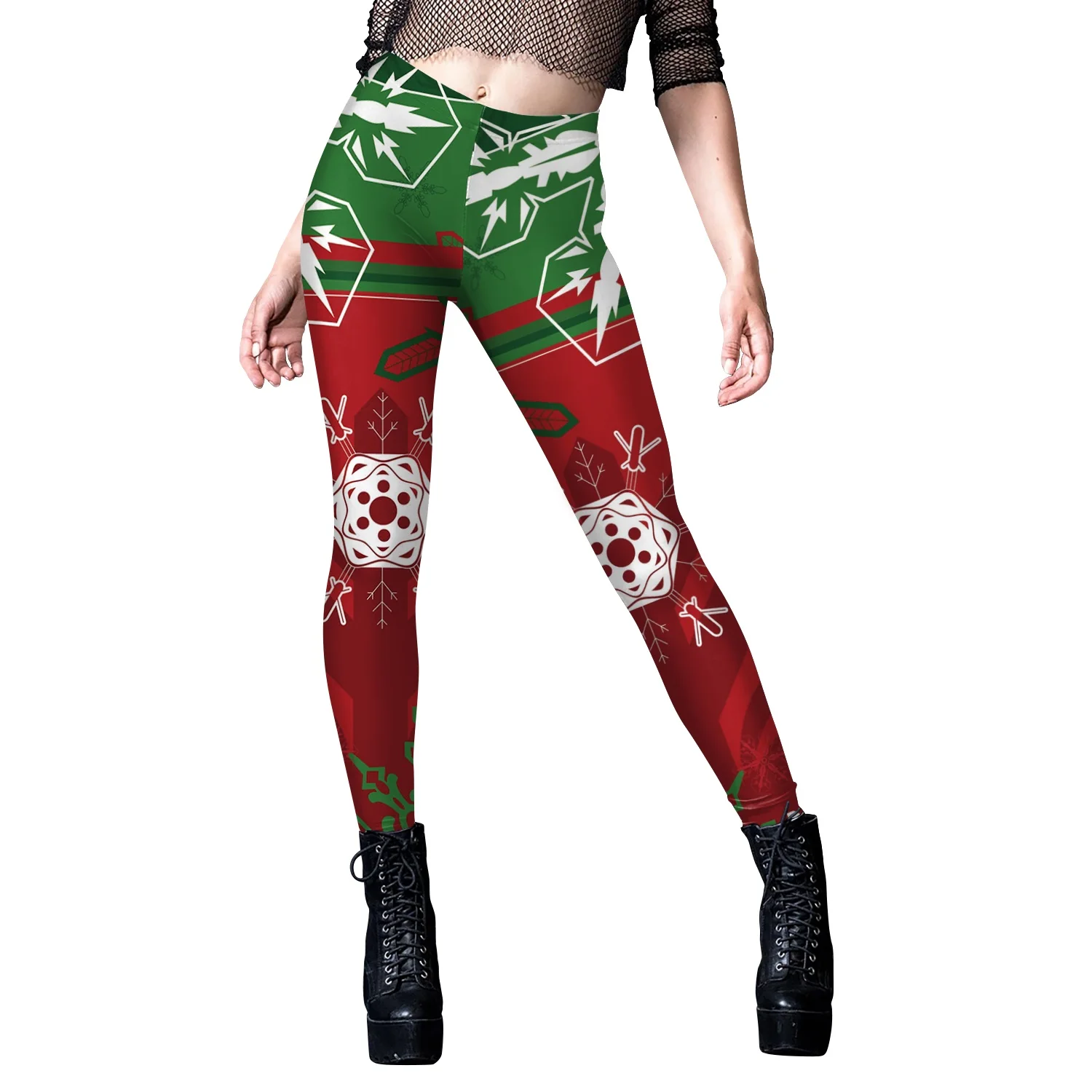 Damskie legginsy do jogi z grafiką choinki, modne, w paski, elastyczne, do codziennych zajęć, biegania na świeżym powietrzu, fitnessu, z wysokim stanem.