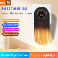 Xiaomi Youpin Mini Desktop Heater PTC Heating 5 Color LED Light Digital Display Timer Remote Control Quiet Electric Heater Home