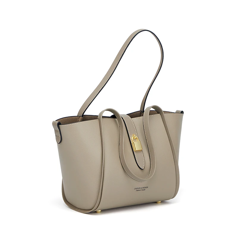 Cnoles-Sacola elegante para mulheres, bolsa feminina, bolsa composta, bolsa de ombro crossbody, designer de marca, moda