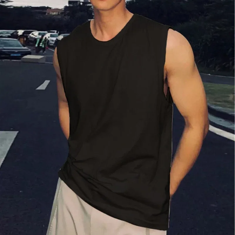 

Men Short-sleeved T-shirt Black Men Clothing T-shirts Tops Tees Sportswear Fitness Design Loose Casual Chic Summer New Solid